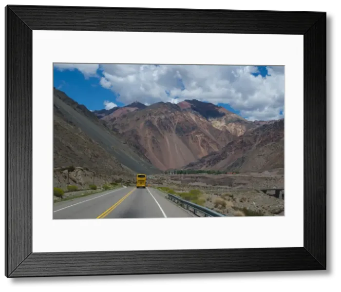 Framed Print : Mountain pass between Mendoza and Santiago, Andes, Argentina, South America Framed Print : Mountain pass between Mendoza and Santiago, Andes, Argentina, South America