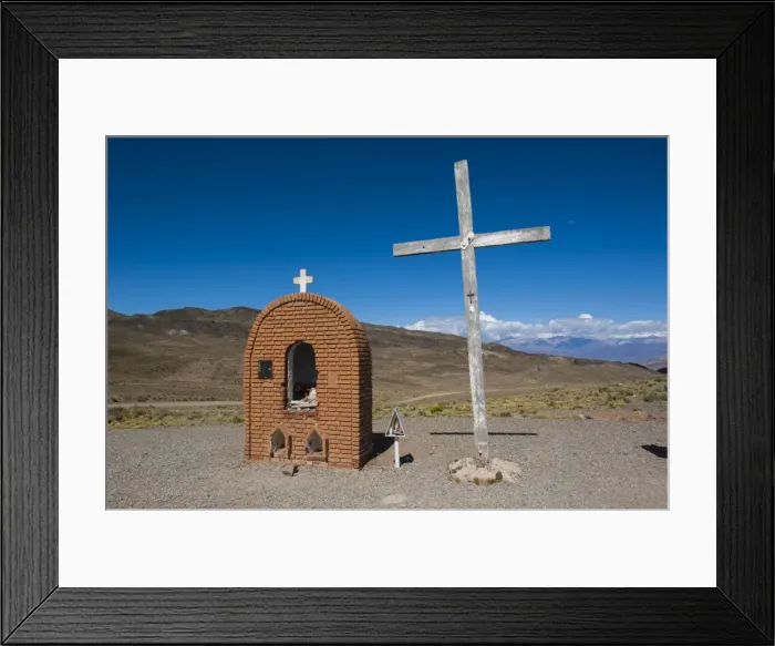 Framed Print : Christian sanctuary on a mountain pass near Mendoza, Argentina, South America Framed Print : Christian sanctuary on a mountain pass near Mendoza, Argentina, South America