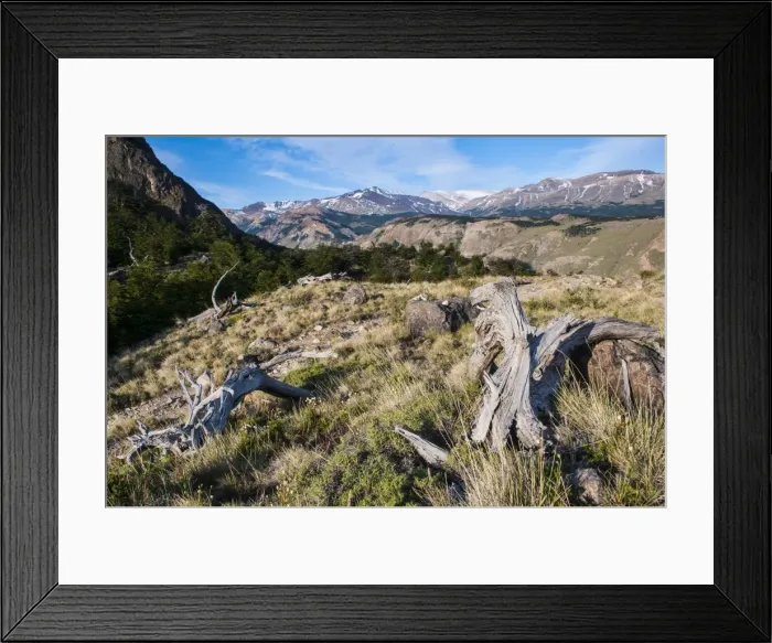 Framed Print : Trek up to Mount Fitzroy from the Unesco world heritage sight El Chalten, Argentina, South America Framed Print : Trek up to Mount Fitzroy from the Unesco world heritage sight El Chalten, Argentina, South America