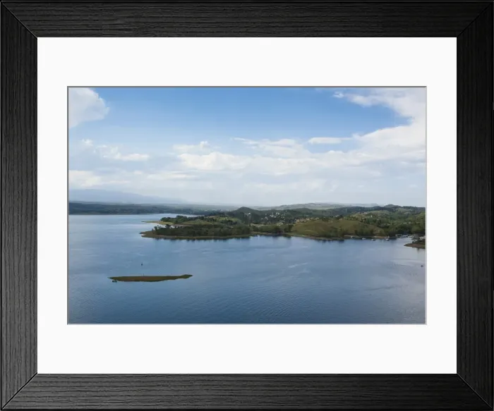 Framed Print : Artifical lake at the Los Molinas dam near Villa General Belgrano, Argentina, South America Framed Print : Artifical lake at the Los Molinas dam near Villa General Belgrano, Argentina, South America