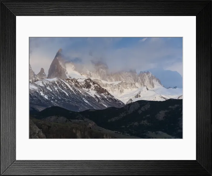 Framed Print : View of Mount Fitzroy (Cerro Fitz Roy) at sunrise, near El Chalten, Los Glaciares National Park, UNESCO World Heritage Site, Santa Cruz Province, Patagonia, Argentina, South America Framed Print : View of Mount Fitzroy (Cerro Fitz Roy) at sunrise, near El Chalten, Los Glaciares National Park, UNESCO World Heritage Site, Santa Cruz Province, Patagonia, Argentina, South America