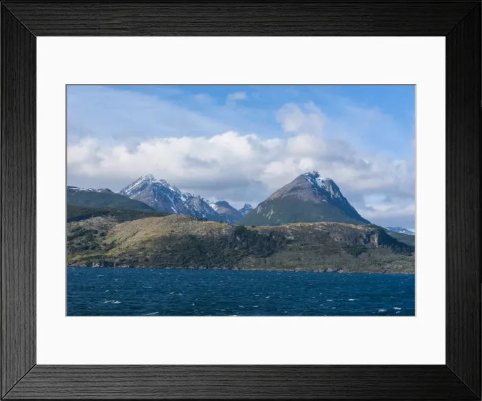 Framed Print : The mountains on the Beagle Channel, Argentina, South America Framed Print : The mountains on the Beagle Channel, Argentina, South America