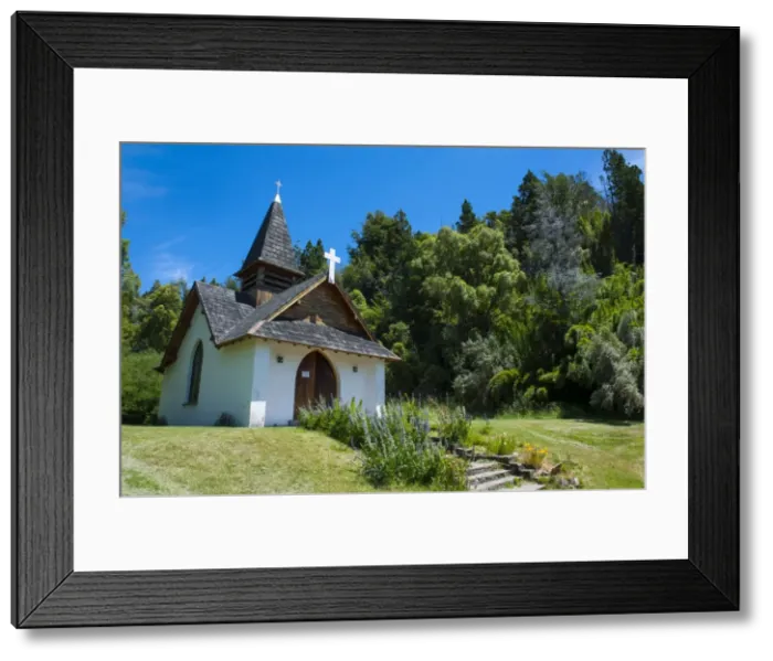 Framed Print : Little chapel in Los Alerces National Park, Chubut, Patagonia, Argentina, South America Framed Print : Little chapel in Los Alerces National Park, Chubut, Patagonia, Argentina, South America