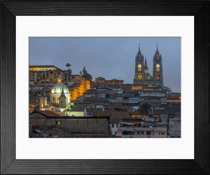 Framed Print : Basilica of the National Vow at night, Quito, UNESCO World Heritage Site, Pichincha Province, Ecuador, South America Framed Print : Basilica of the National Vow at night, Quito, UNESCO World Heritage Site, Pichincha Province, Ecuador, South America