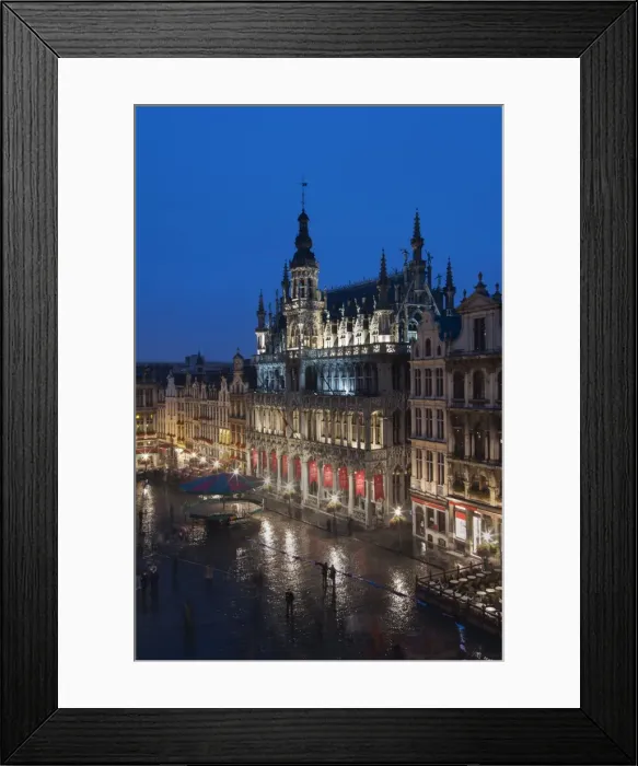 Framed Print : Maison du Roi at dusk, Grand Place, UNESCO World Heritage Site, Brussels, Belgium, Europe Framed Print : Maison du Roi at dusk, Grand Place, UNESCO World Heritage Site, Brussels, Belgium, Europe