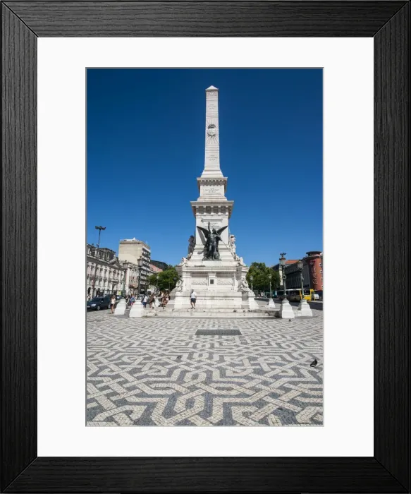 Framed Print : View of Restauradores Square and the Monument to the Restorers, Lisbon, Portugal, Europe Framed Print : View of Restauradores Square and the Monument to the Restorers, Lisbon, Portugal, Europe