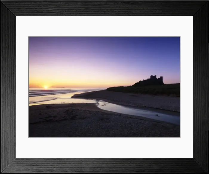Framed Print : Bamburgh Castle at sunrise, Bamburgh, Northumberland, England, United Kingdom, Europe Framed Print : Bamburgh Castle at sunrise, Bamburgh, Northumberland, England, United Kingdom, Europe