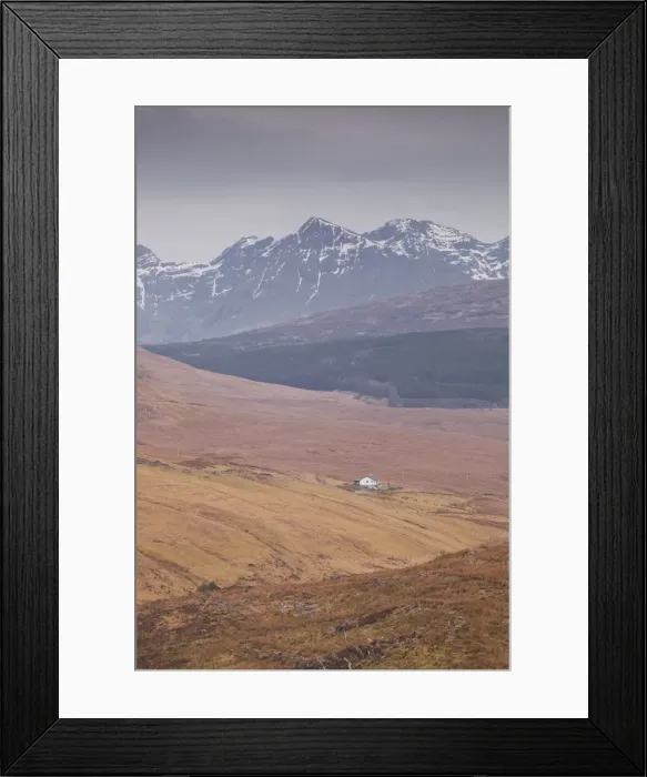 Framed Print : A lonely house sits in the shadow of the Cuillins on the Isle of Skye, Inner Hebrides, Scotland, United Kingdom, Europe Framed Print : A lonely house sits in the shadow of the Cuillins on the Isle of Skye, Inner Hebrides, Scotland, United Kingdom, Europe