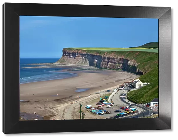 Beach and Huntcliff at Saltburn by the Sea, Redcar and Cleveland, North Yorkshire, Yorkshire, England, United Kingdom, Europe
