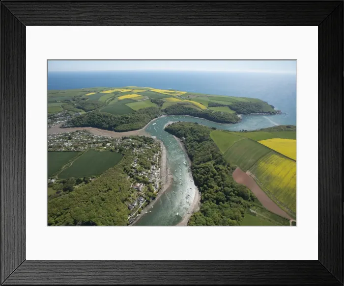 Framed Print : Newton Ferries showing Newton Creeks. Devon. UK Framed Print : Newton Ferries showing Newton Creeks. Devon. UK
