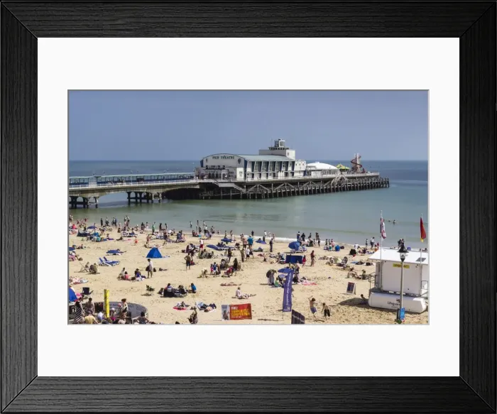 Framed Print : West Beach and Pier with calm sea, Bournemouth, Dorset, England, United Kingdom, Europe Framed Print : West Beach and Pier with calm sea, Bournemouth, Dorset, England, United Kingdom, Europe