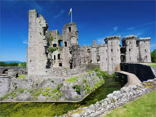 Raglan Castle, Monmouthshire, Wales, United Kingdom, Europe