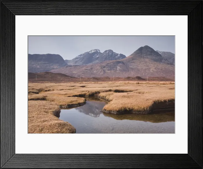 Framed Print : Loch Slapin and the mountain range of Strathaird on the Isle of Skye, Inner Hebrides, Scotland, United Kingdom, Europe Framed Print : Loch Slapin and the mountain range of Strathaird on the Isle of Skye, Inner Hebrides, Scotland, United Kingdom, Europe