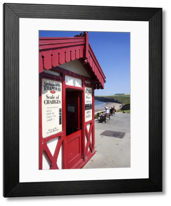 Framed Print : Top Cliff Tramway Kiosk at Saltburn by the Sea, Redcar and Cleveland, North Yorkshire, Yorkshire, England, United Kingdom, Europe Framed Print : Top Cliff Tramway Kiosk at Saltburn by the Sea, Redcar and Cleveland, North Yorkshire, Yorkshire, England, United Kingdom, Europe