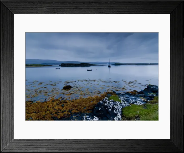 Framed Print : Strange twilight seascape of Loch Dunvegan on the Isle of Skye, Inner Hebrides, Scotland, United Kingdom, Europe Framed Print : Strange twilight seascape of Loch Dunvegan on the Isle of Skye, Inner Hebrides, Scotland, United Kingdom, Europe