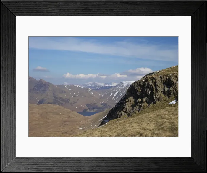 Framed Print : View to Crummock Water from Great Borne in winter, Lake District National Park, Cumbria, England, United Kingdom, Europe Framed Print : View to Crummock Water from Great Borne in winter, Lake District National Park, Cumbria, England, United Kingdom, Europe