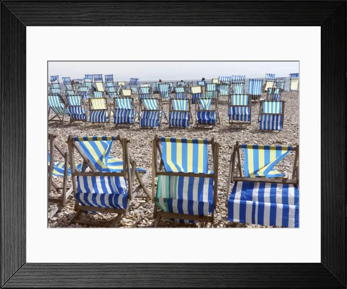 Framed Print : Deckchairs on the beach at Beer, Devon, England, United Kingdom, Europe Framed Print : Deckchairs on the beach at Beer, Devon, England, United Kingdom, Europe