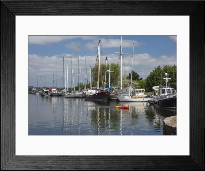 Framed Print : Boats moored in Exeter Ship Canal, Exeter, Devon, England, United Kingdom, Europe Framed Print : Boats moored in Exeter Ship Canal, Exeter, Devon, England, United Kingdom, Europe