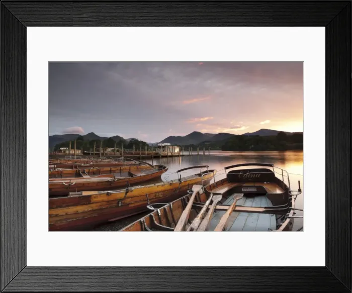 Framed Print : Rowing boats on Derwent Water, Keswick, Lake District National Park, Cumbria, England, United Kingdom, Europe Framed Print : Rowing boats on Derwent Water, Keswick, Lake District National Park, Cumbria, England, United Kingdom, Europe