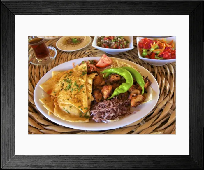 Framed Print : Chicken kebab, North Cyprus, Cyprus, Europe Framed Print : Chicken kebab, North Cyprus, Cyprus, Europe