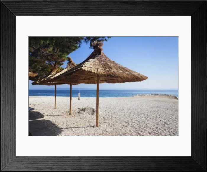 Framed Print : Beach of Baska Voda, Makarska Riviera, Dalmatia, Croatia, Europe Framed Print : Beach of Baska Voda, Makarska Riviera, Dalmatia, Croatia, Europe