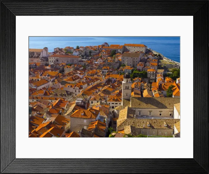 Framed Print : The Tower of the Franciscan Monastery in the foreground, Old Town (Stari Grad), UNESCO World Heritage Site, Dubrovnik, Dalmatia, Croatia, Europe Framed Print : The Tower of the Franciscan Monastery in the foreground, Old Town (Stari Grad), UNESCO World Heritage Site, Dubrovnik, Dalmatia, Croatia, Europe