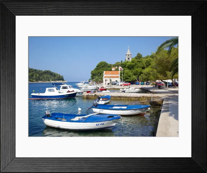 Framed Print : View towards Cavtat Old Town, Cavtat, Dubrovnik Riviera, Dalmatian Coast, Dalmatia, Croatia, Europe Framed Print : View towards Cavtat Old Town, Cavtat, Dubrovnik Riviera, Dalmatian Coast, Dalmatia, Croatia, Europe