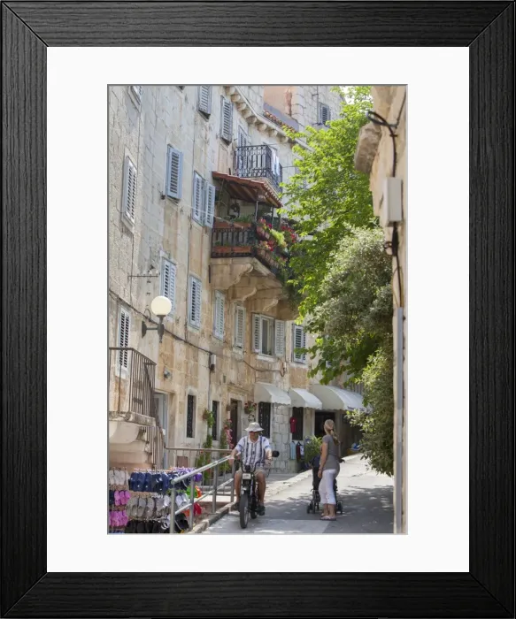 Framed Print : Old stone houses in backstreet, Bol, Brac Island, Dalmatian Coast, Croatia, Europe Framed Print : Old stone houses in backstreet, Bol, Brac Island, Dalmatian Coast, Croatia, Europe