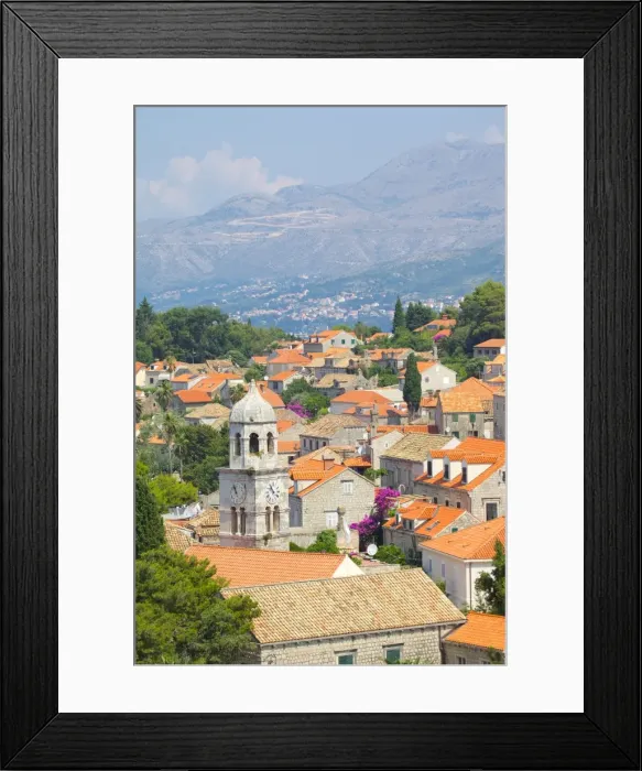 Framed Print : View of Old Town, Cavtat, Dubrovnik Riviera, Dalmatian Coast, Dalmatia, Croatia, Europe Framed Print : View of Old Town, Cavtat, Dubrovnik Riviera, Dalmatian Coast, Dalmatia, Croatia, Europe