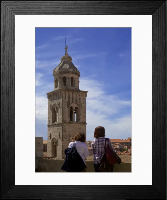 Framed Print : The 14th century tower of the Dominican monastery inside the old town of Dubrovnik, UNESCO World Heritage Site, Croatia, Europe Framed Print : The 14th century tower of the Dominican monastery inside the old town of Dubrovnik, UNESCO World Heritage Site, Croatia, Europe