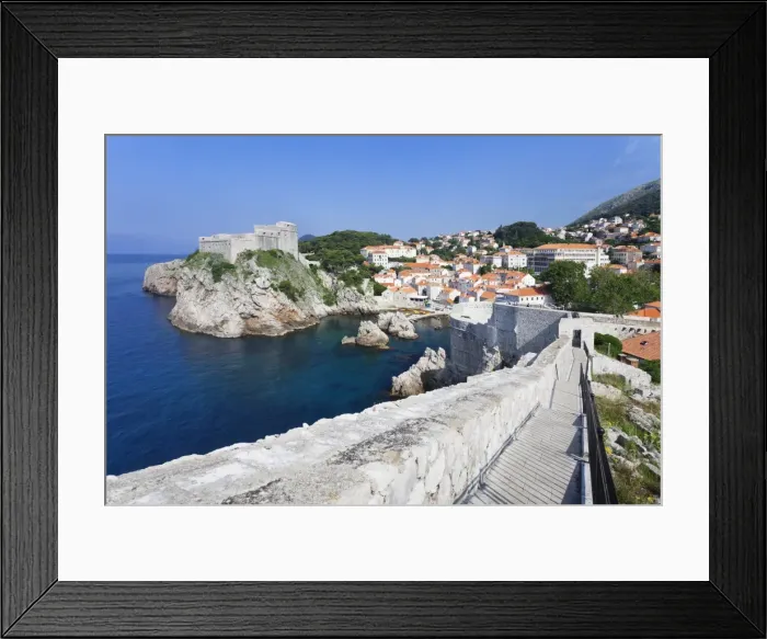 Framed Print : City wall and Fortress Bokar, Old Town, UNESCO World Heritage Site, Dubrovnik, Dalmatia, Croatia, Europe Framed Print : City wall and Fortress Bokar, Old Town, UNESCO World Heritage Site, Dubrovnik, Dalmatia, Croatia, Europe