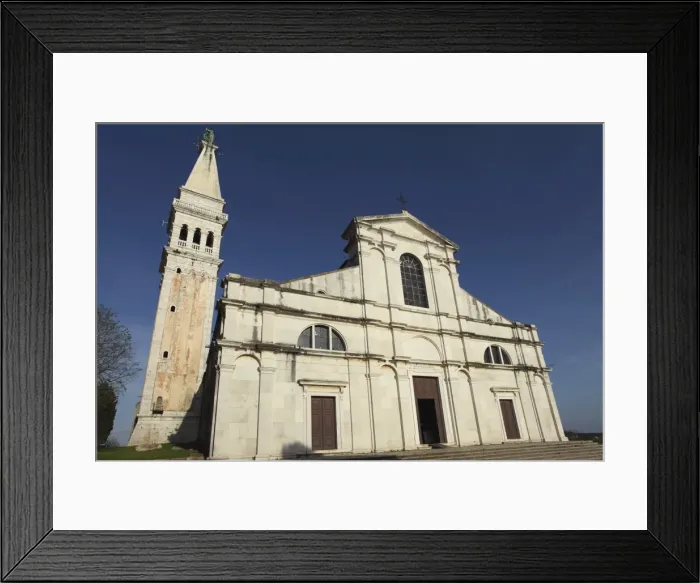 Framed Print : St. Euphemia Cathedral, dating from the 18th century, and tower, Rovinj, Istria, Croatia, Europe Framed Print : St. Euphemia Cathedral, dating from the 18th century, and tower, Rovinj, Istria, Croatia, Europe