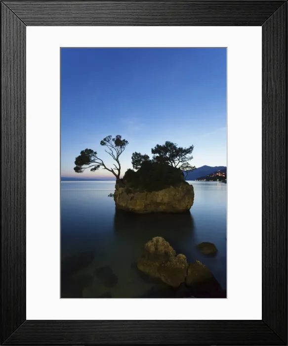 Framed Print : Tree on a rock in the sea, Brela, Makarska Riviera, Dalmatia, Croatia, Europe Framed Print : Tree on a rock in the sea, Brela, Makarska Riviera, Dalmatia, Croatia, Europe