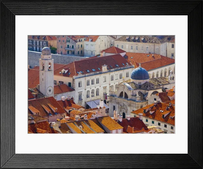 Framed Print : Church of St. Blaise right with Clock Tower on left, Old Town (Stari Grad), UNESCO World Heritage Site, Dubrovnik, Dalmatia, Croatia, Europe Framed Print : Church of St. Blaise right with Clock Tower on left, Old Town (Stari Grad), UNESCO World Heritage Site, Dubrovnik, Dalmatia, Croatia, Europe