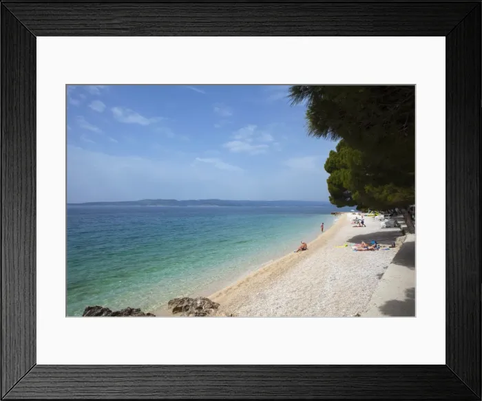 Framed Print : Beach, Brela, Dalmatian Coast, Croatia, Europe Framed Print : Beach, Brela, Dalmatian Coast, Croatia, Europe
