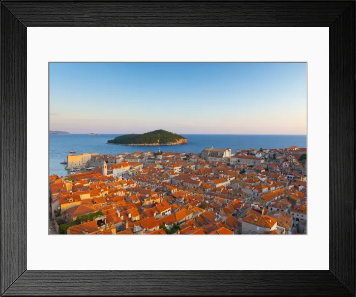 Framed Print : Old Town (Stari Grad), UNESCO World Heritage Site, with Lokrum Island beyond, Dubrovnik, Dalmatia, Croatia, Europe Framed Print : Old Town (Stari Grad), UNESCO World Heritage Site, with Lokrum Island beyond, Dubrovnik, Dalmatia, Croatia, Europe