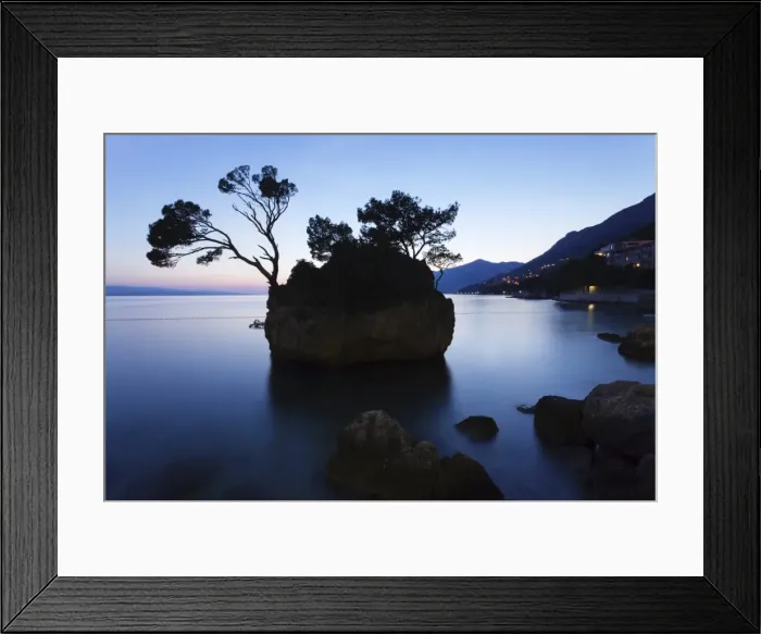Framed Print : Tree on a rock in the sea, Brela, Makarska Riviera, Dalmatia, Croatia, Europe Framed Print : Tree on a rock in the sea, Brela, Makarska Riviera, Dalmatia, Croatia, Europe