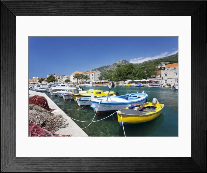 Framed Print : Fishing boats in the port of Bol, Brac Island, Dalmatia, Croatia, Europe Framed Print : Fishing boats in the port of Bol, Brac Island, Dalmatia, Croatia, Europe