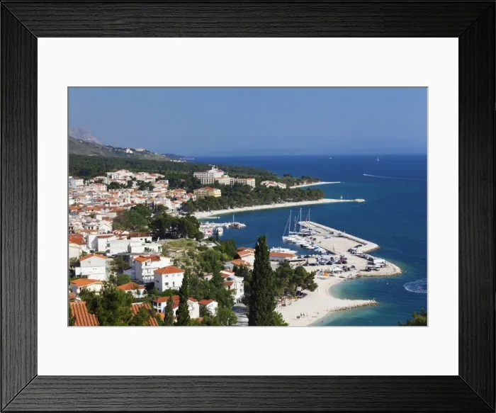 Framed Print : Baska Voda, Makarska Riviera, Dalmatia, Croatia, Europe Framed Print : Baska Voda, Makarska Riviera, Dalmatia, Croatia, Europe
