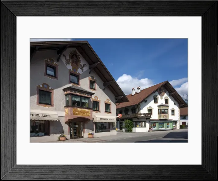 Framed Print : Traditional wall decoration, Nassereith, Ferne Pass, Austria, Europe Framed Print : Traditional wall decoration, Nassereith, Ferne Pass, Austria, Europe