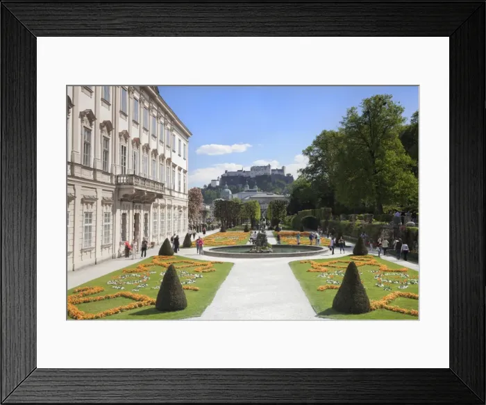 Framed Print : Mirabell Garden and Hohensalzberg Fortress, UNESCO World Heritage Site, Salzburg, Salzburger Land, Austria, Europe Framed Print : Mirabell Garden and Hohensalzberg Fortress, UNESCO World Heritage Site, Salzburg, Salzburger Land, Austria, Europe
