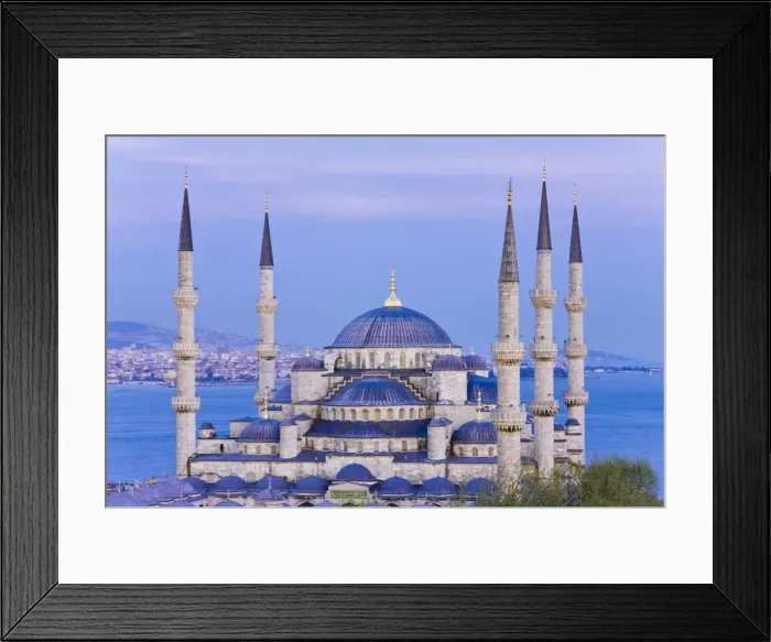 Framed Print : Elevated view of the Blue Mosque (Sultan Ahmet Camii), UNESCO World Heritage Site, in Sultanahmet at dusk, overlooking the Bosphorus, Istanbul, Turkey, Europe Framed Print : Elevated view of the Blue Mosque (Sultan Ahmet Camii), UNESCO World Heritage Site, in Sultanahmet at dusk, overlooking the Bosphorus, Istanbul, Turkey, Europe