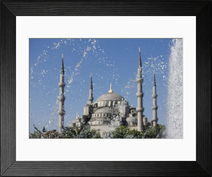 Framed Print : Fountain in front of the Blue Mosque, Istanbul, Turkey, Western Asia Framed Print : Fountain in front of the Blue Mosque, Istanbul, Turkey, Western Asia