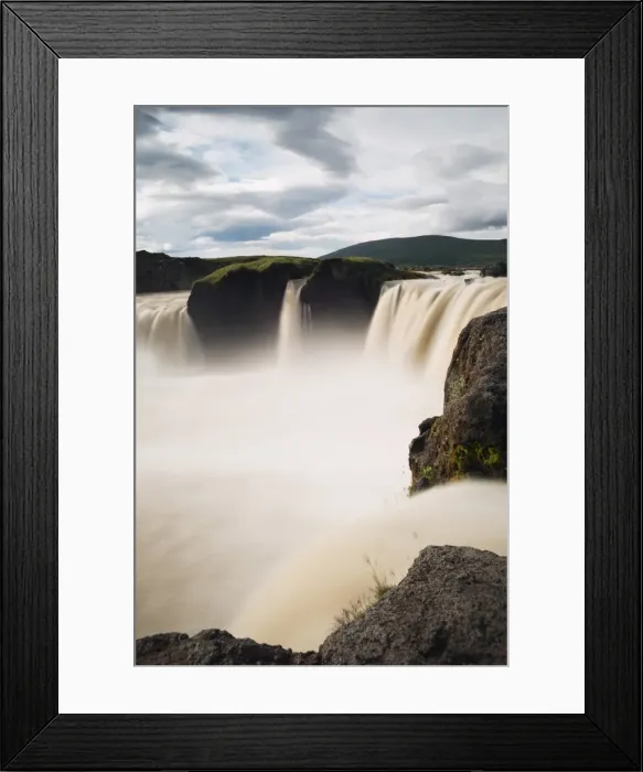 Framed Print : Godafoss waterfall, Northern Region, Iceland, Polar Regions Framed Print : Godafoss waterfall, Northern Region, Iceland, Polar Regions