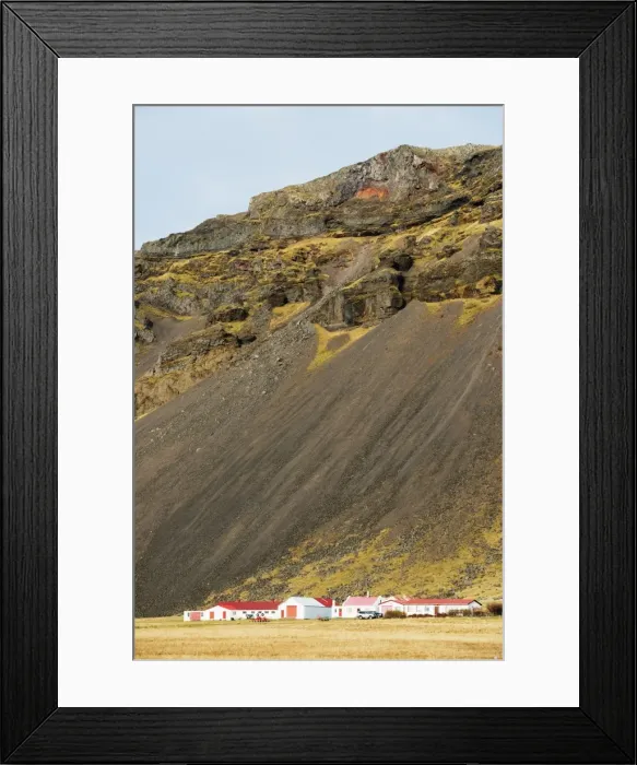 Framed Print : Farm houses, Iceland, Polar Regions Framed Print : Farm houses, Iceland, Polar Regions