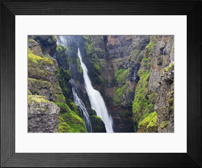 Framed Print : Glymur waterfall, Icelands tallest at 198m, Iceland, Polar Regions Framed Print : Glymur waterfall, Icelands tallest at 198m, Iceland, Polar Regions