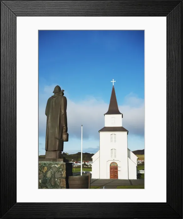 Framed Print : Nordic Church, Heimaey Island, Vestmannaeyjar, volcanic Westman Islands, Iceland, Polar Regions Framed Print : Nordic Church, Heimaey Island, Vestmannaeyjar, volcanic Westman Islands, Iceland, Polar Regions