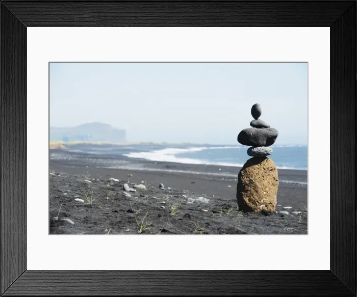 Framed Print : Rock piles and coastal scenery, Vik, Southern Region, Iceland, Polar Regions Framed Print : Rock piles and coastal scenery, Vik, Southern Region, Iceland, Polar Regions