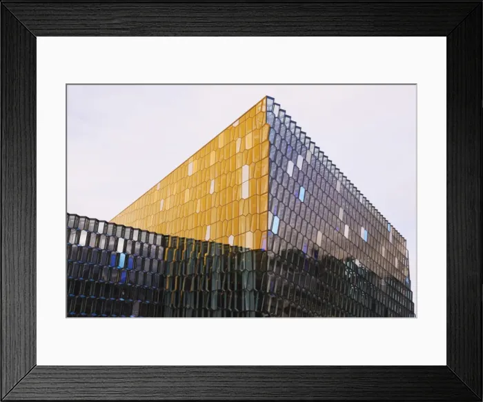 Framed Print : Harpa Concert Hall and Conference Center, the glass facade designed by Olafur Eliasson and Henning, Reykjavik, Iceland, Polar Regions Framed Print : Harpa Concert Hall and Conference Center, the glass facade designed by Olafur Eliasson and Henning, Reykjavik, Iceland, Polar Regions