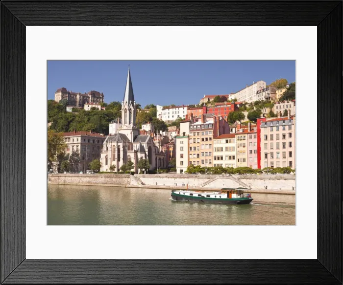 Framed Print : Eglise Saint George and Vieux Lyon on the banks of the River Saone, Lyon, Rhone, Rhone-Alpes, France, Europe Framed Print : Eglise Saint George and Vieux Lyon on the banks of the River Saone, Lyon, Rhone, Rhone-Alpes, France, Europe